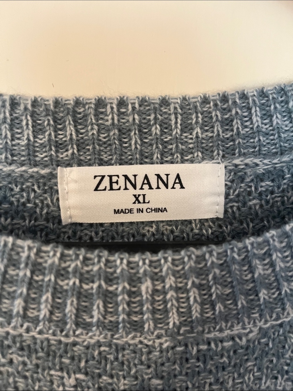 Zenana Outfitters Light Heather Blue Crewneck Sweater - Picture 2 of 7